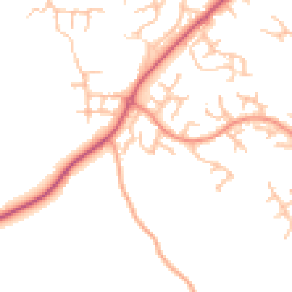 Daytime road noise heatmap for SY3 6AT