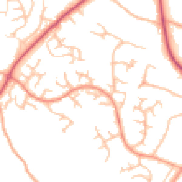 Daytime road noise heatmap for SY3 6DA