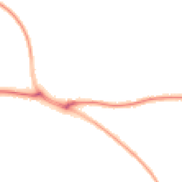 Night-time road noise heatmap for SY3 8BL