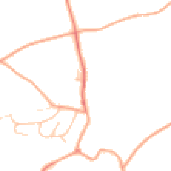 Daytime road noise heatmap for SY5 7AD