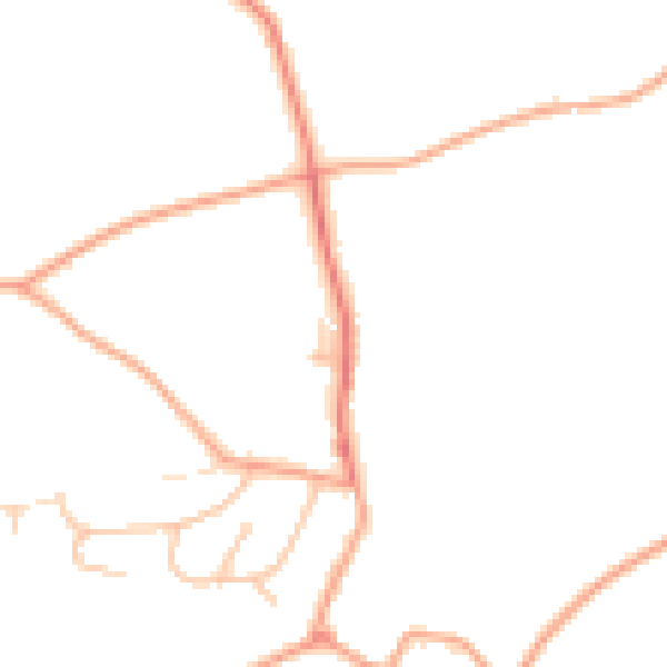 Daytime road noise heatmap for SY5 7BP