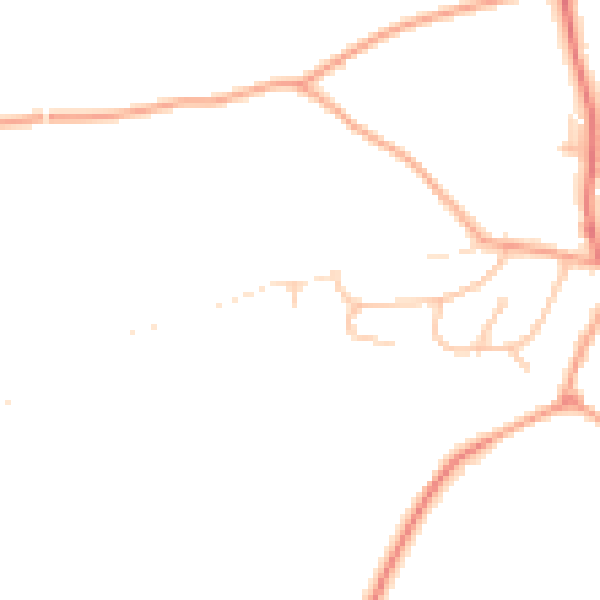 Daytime road noise heatmap for SY5 7BW
