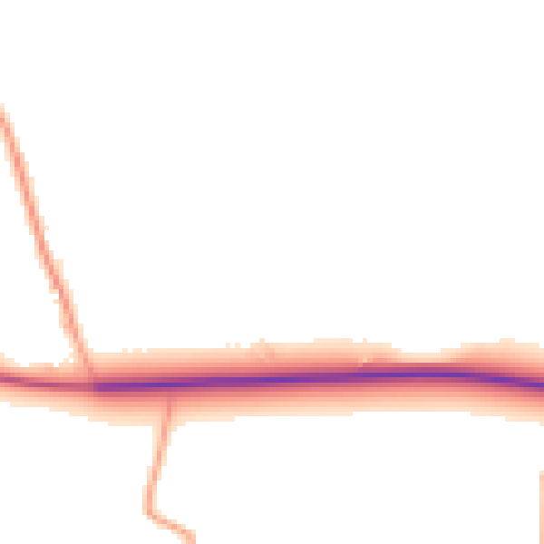 Daytime road noise heatmap for SY5 9EP