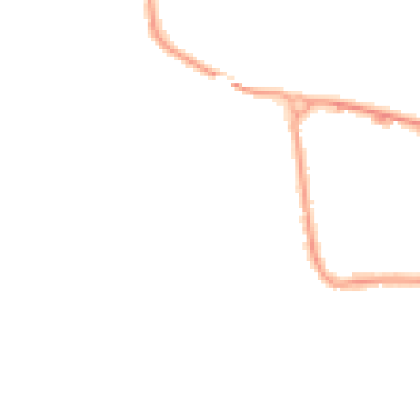Night-time road noise heatmap for TA1 1AG