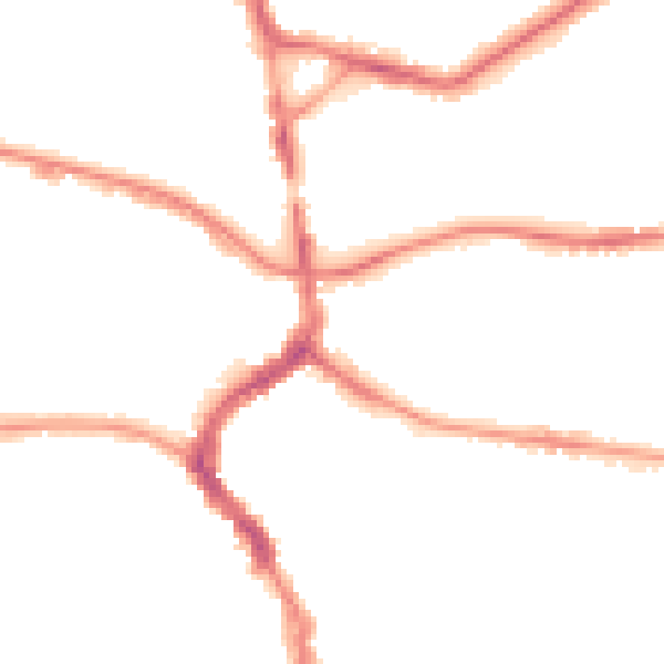 Night-time road noise heatmap for TA1 1AJ