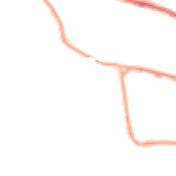 Night-time road noise heatmap for TA1 1HB