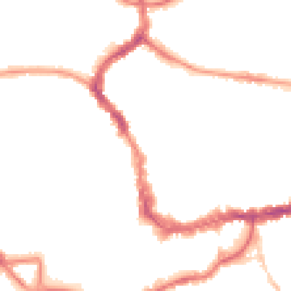 Night-time road noise heatmap for TA1 1JH