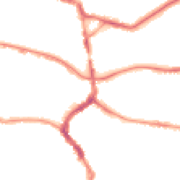 Night-time road noise heatmap for TA1 1PB