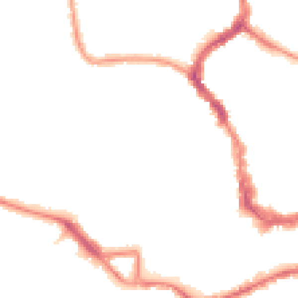 Night-time road noise heatmap for TA1 1XA