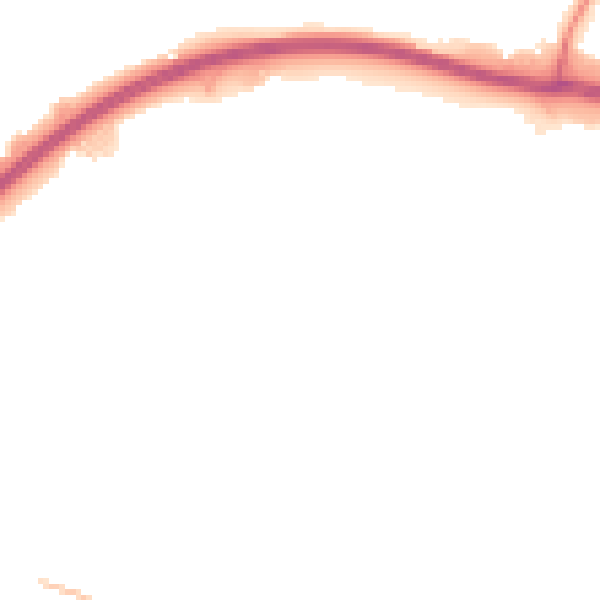 Night-time road noise heatmap for TA1 2DD