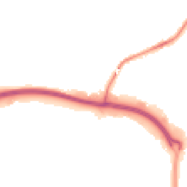 Night-time road noise heatmap for TA1 2DX