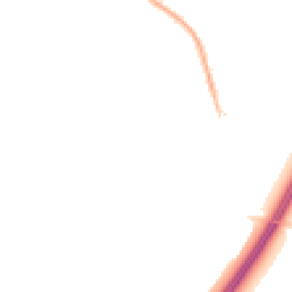 Night-time road noise heatmap for TA1 2QT
