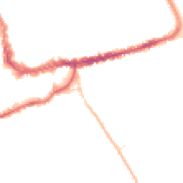 Night-time road noise heatmap for TA1 3AH