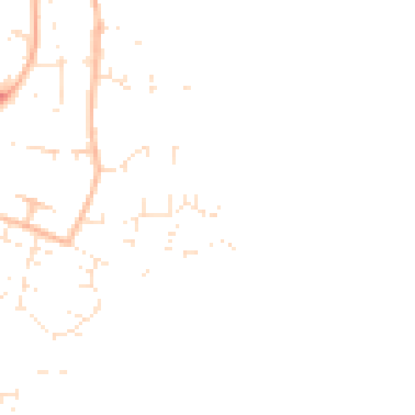 Daytime road noise heatmap for TA1 3PA