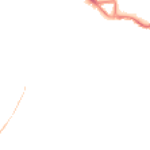 Night-time road noise heatmap for TA1 4SB