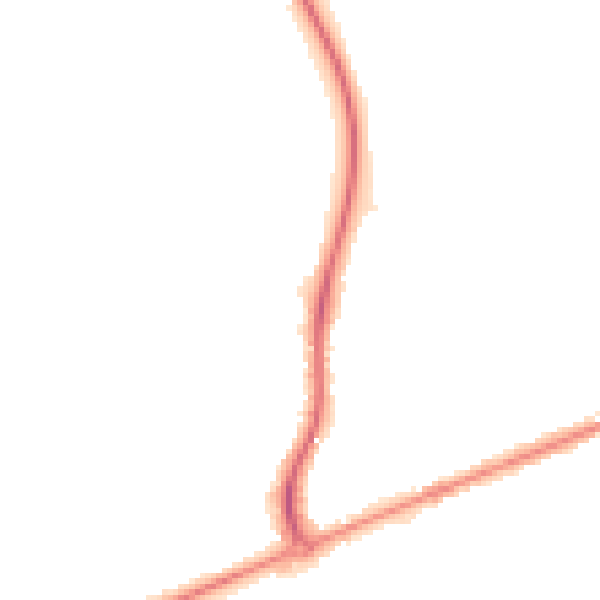 Night-time road noise heatmap for TA1 5DY