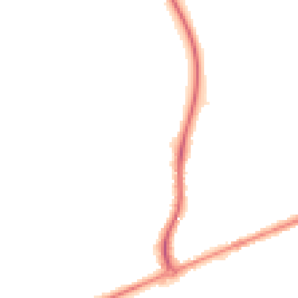 Night-time road noise heatmap for TA1 5EA