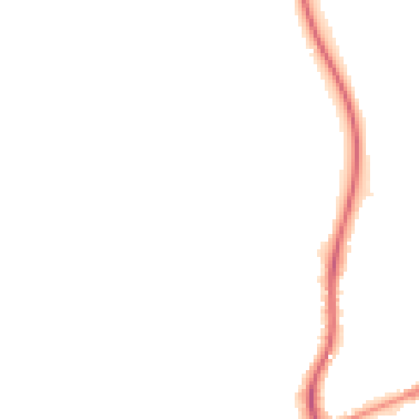 Night-time road noise heatmap for TA1 5ET