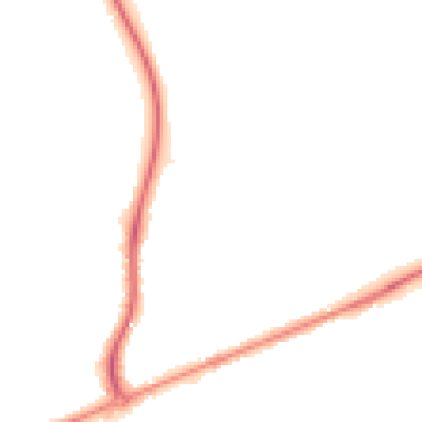 Night-time road noise heatmap for TA1 5EY