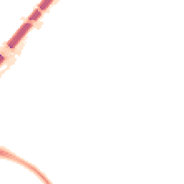 Night-time road noise heatmap for TA3 5LH
