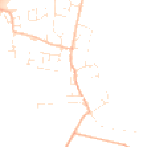Daytime road noise heatmap for TA3 5QQ