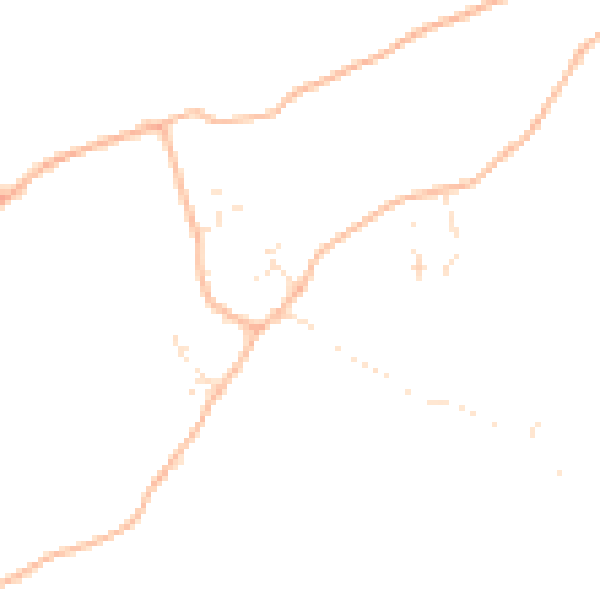 Daytime road noise heatmap for TA3 6EH