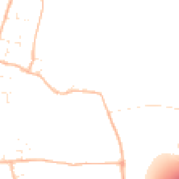 Daytime road noise heatmap for TA3 7LJ