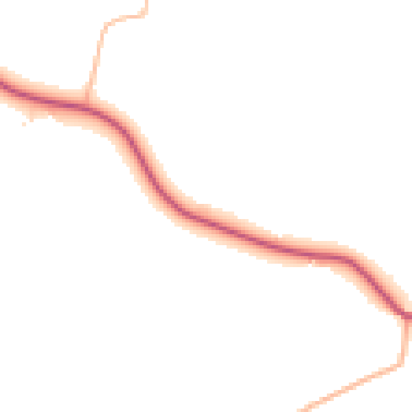 Daytime road noise heatmap for TA4 1BT