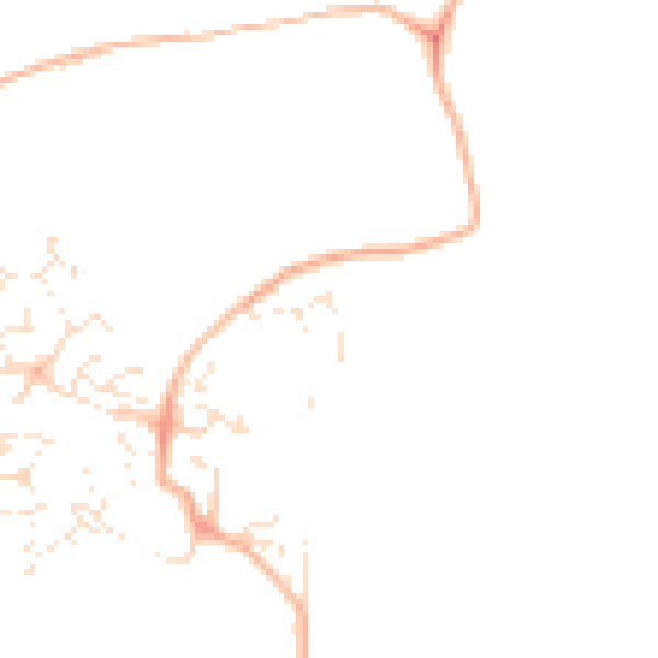Daytime road noise heatmap for TA4 1EB