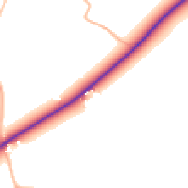 Daytime road noise heatmap for TA4 1ER
