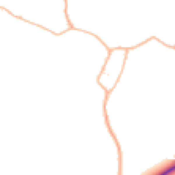 Daytime road noise heatmap for TA4 1HA