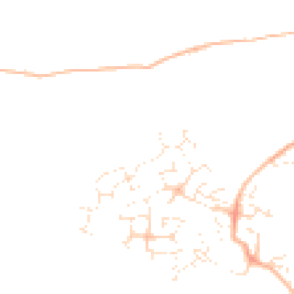 Daytime road noise heatmap for TA4 1QJ