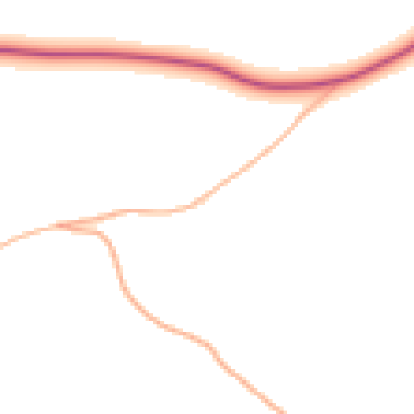 Daytime road noise heatmap for TA4 2SA