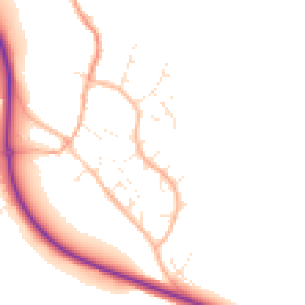 Daytime road noise heatmap for TA4 3NU