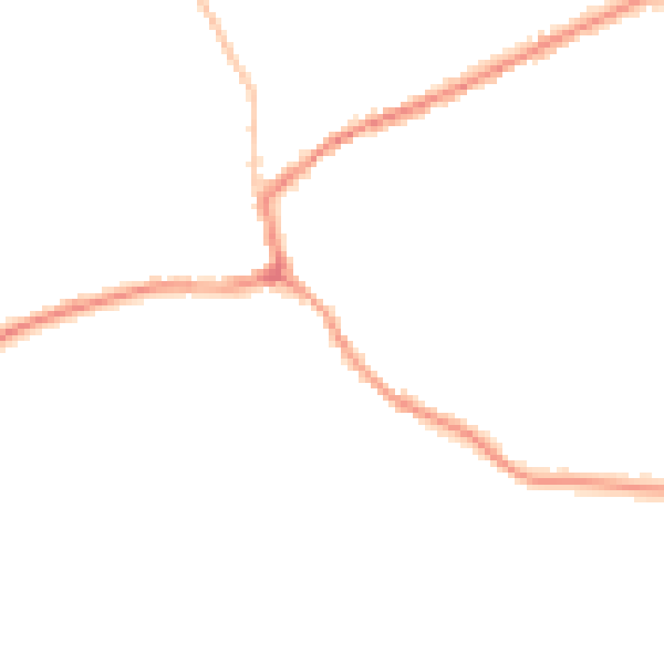 Night-time road noise heatmap for TA4 4NW