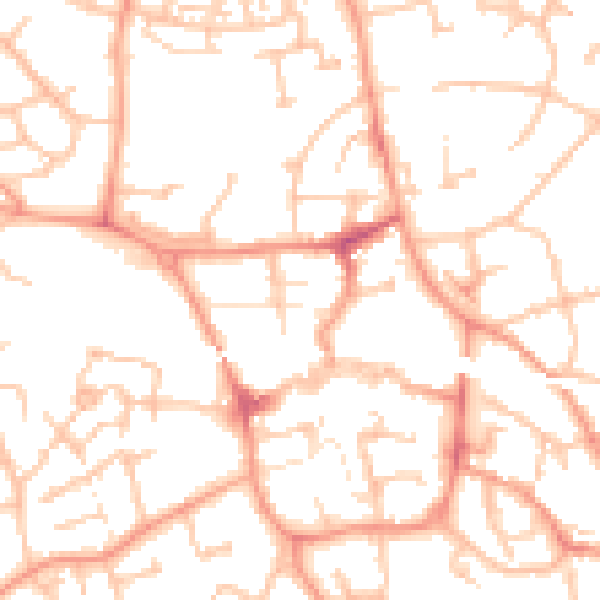 Daytime road noise heatmap for TF1 1ER