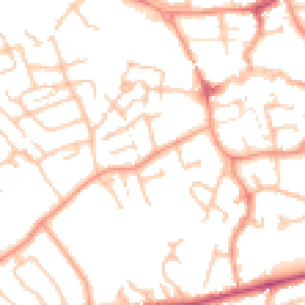 Daytime road noise heatmap for TF1 1NF