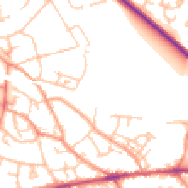 Daytime road noise heatmap for TF1 1PT