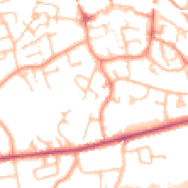 Daytime road noise heatmap for TF1 1RE