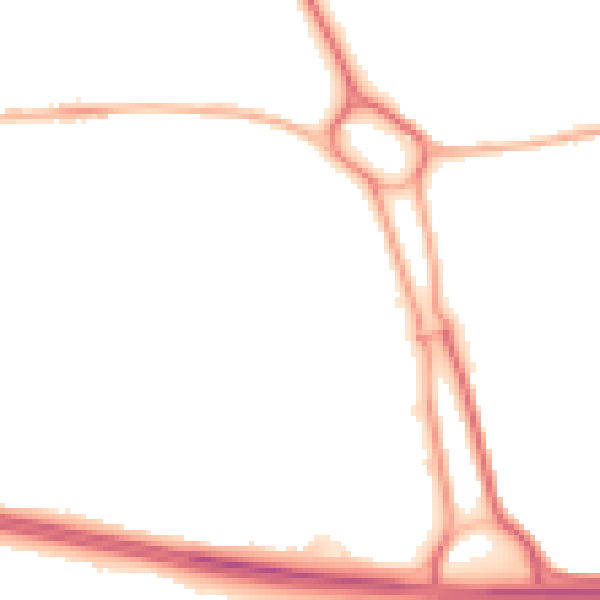 Night-time road noise heatmap for TF1 2ND