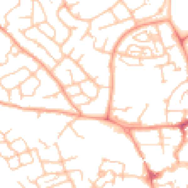 Daytime road noise heatmap for TF1 3HD