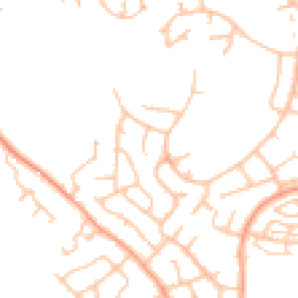Daytime road noise heatmap for TF1 3HX