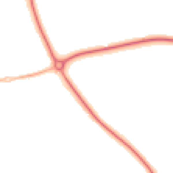 Night-time road noise heatmap for TF1 6BJ