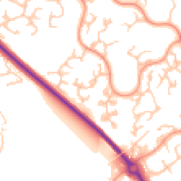 Daytime road noise heatmap for TF1 6XH
