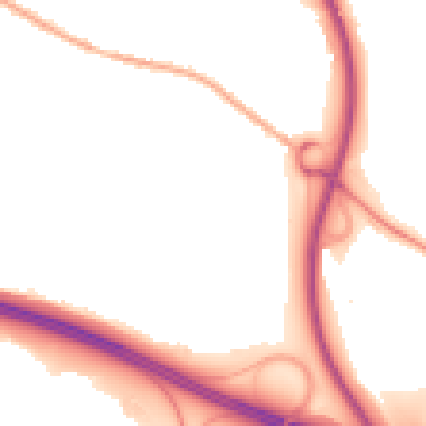 Night-time road noise heatmap for TF2 0AN