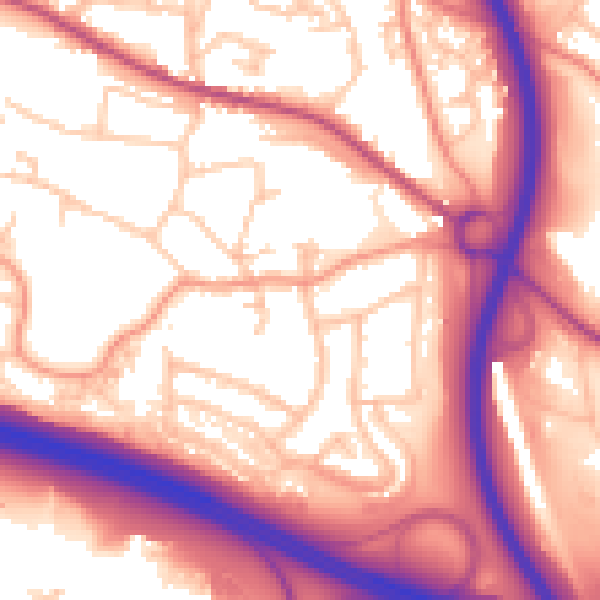 Daytime road noise heatmap for TF2 0AR
