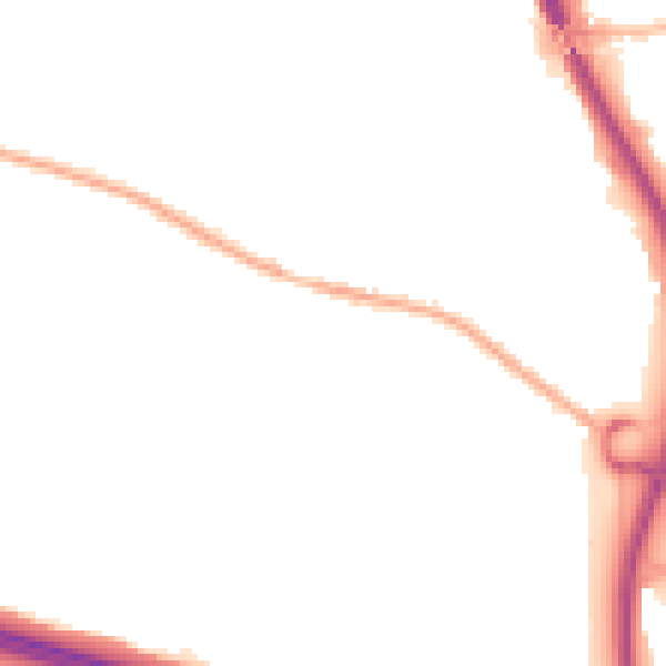 Night-time road noise heatmap for TF2 0BJ