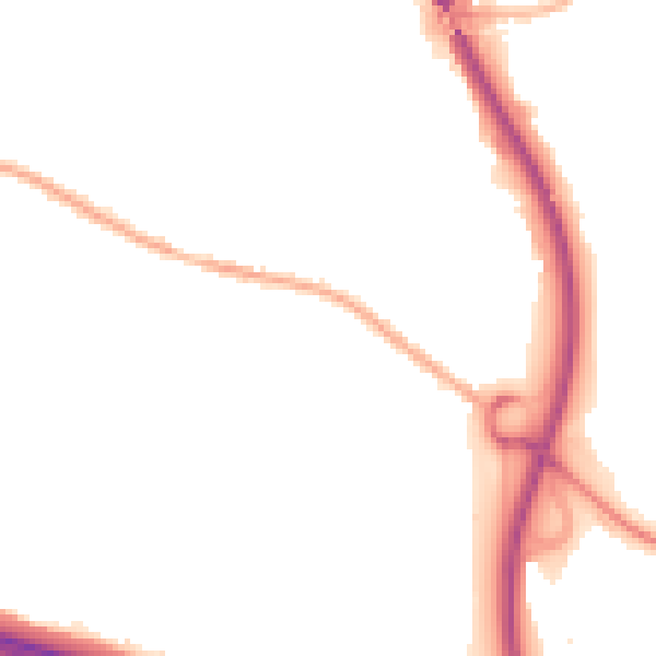 Night-time road noise heatmap for TF2 0BN