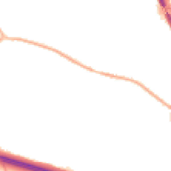 Night-time road noise heatmap for TF2 0DX