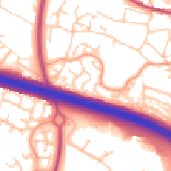 Daytime road noise heatmap for TF2 0ED